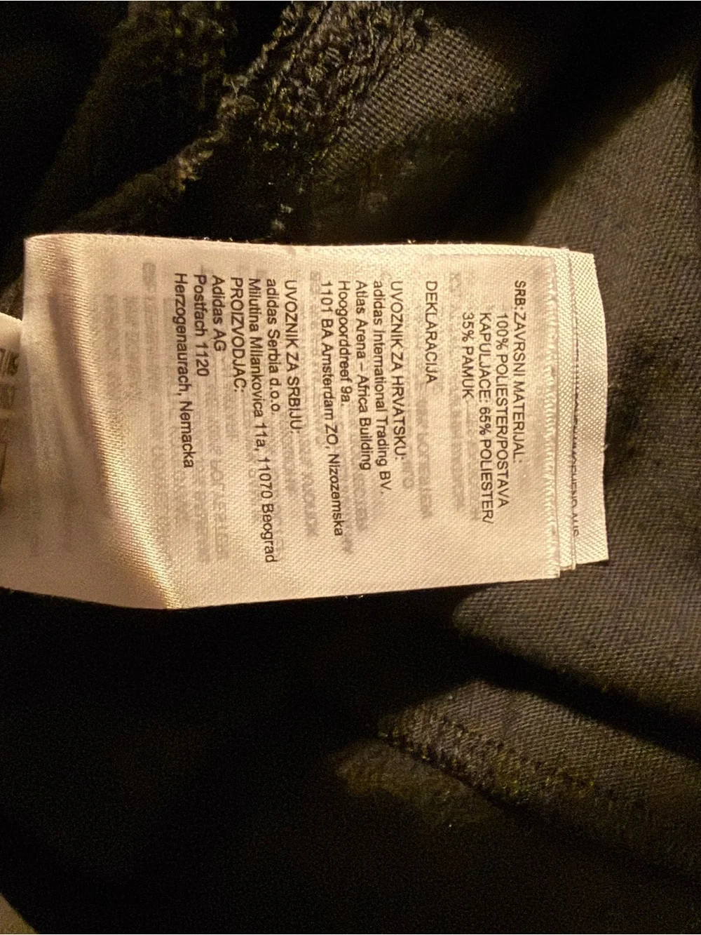 Adidas Mens Medium Black Hooded Athletic Pullover